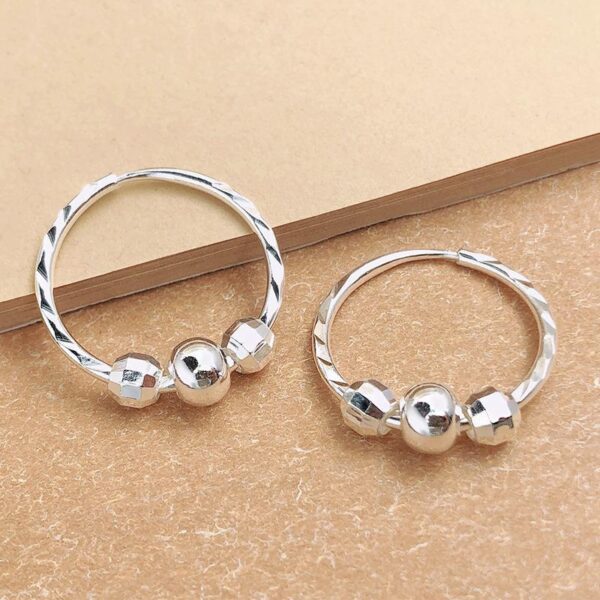 Sterling silver hoop earrings